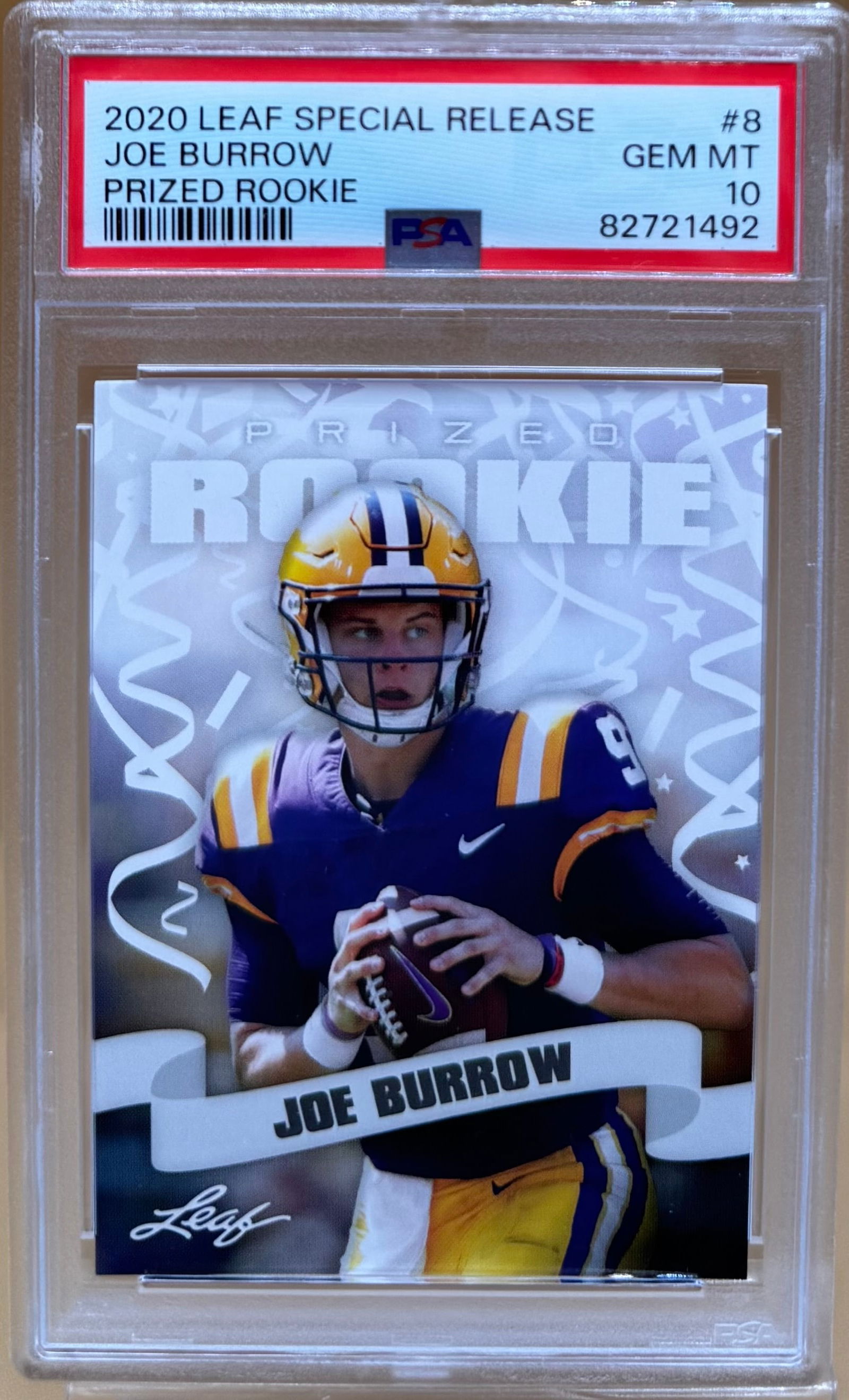 2020 Special Release Joe Burrow Rookie Prized Card (1 of 2)
