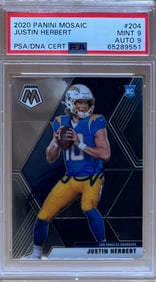 Justin Herbert Auto Rookie PSA DNA