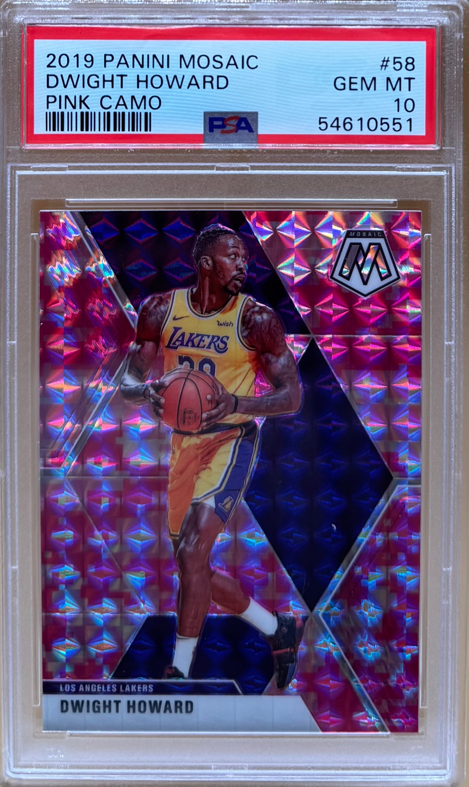 Dwight Howard Pink Camo Card: Dwight Howard Pink Camo Card PSA Mint 10