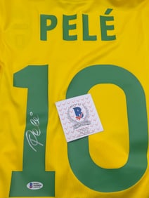 Autographed Pele Brazil Jersey With Beckett COA