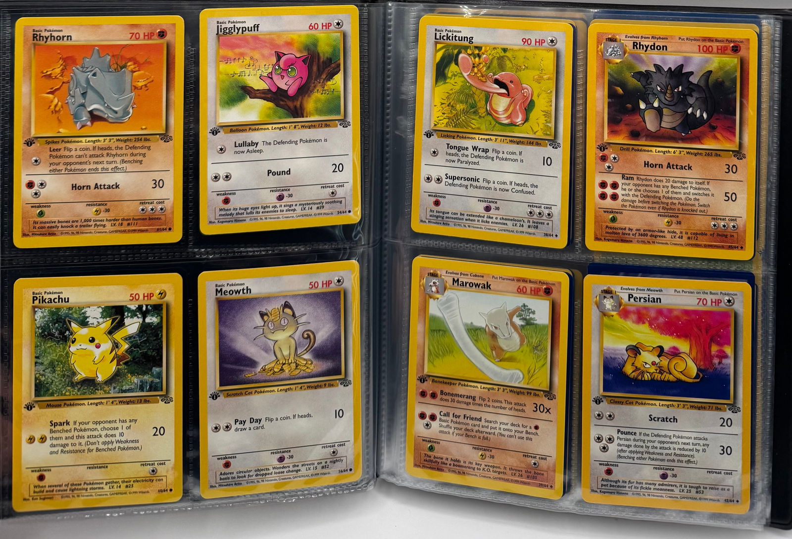 Collection of 1999 Pokémon Jungle Set 1st Edition Cards (1 of 4)
