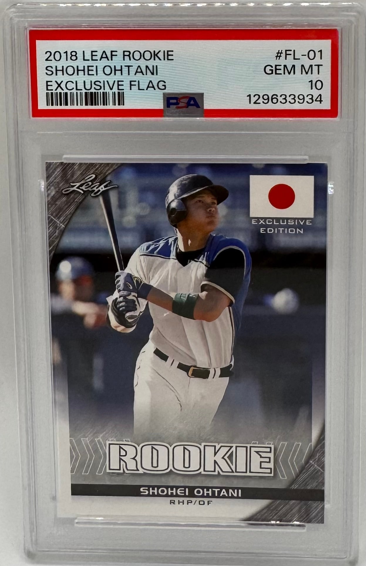 2018 Leaf Rookie Shohei Ohtani Exclusive Flag Edition – PSA 10 (1 of 2)