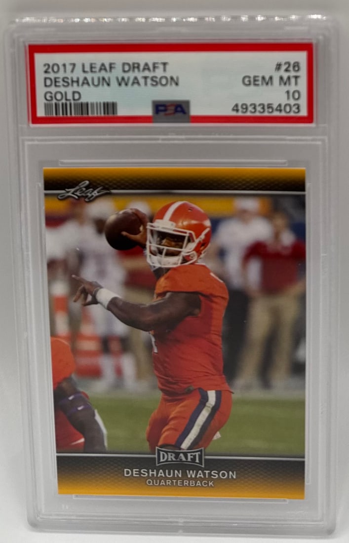 2017 Leaf Draft Deshaun Watson Gold Parallel Rookie Card (1 of 2)