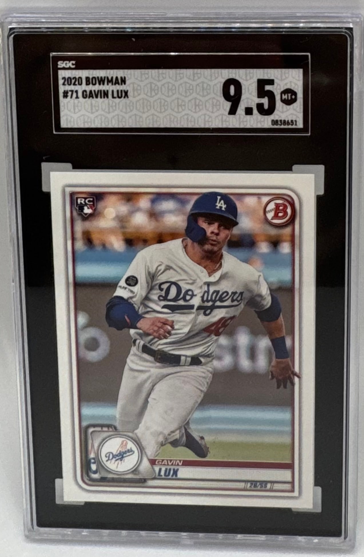 2020 Bowman Gavin Lux Rookie Card #71 - SGC 9.5 Mint (1 of 2)