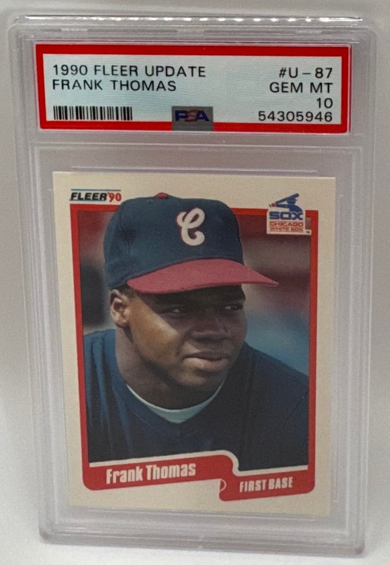 1990 Fleer Update Frank Thomas Rookie Card #U-87 - PSA 10 (1 of 2)