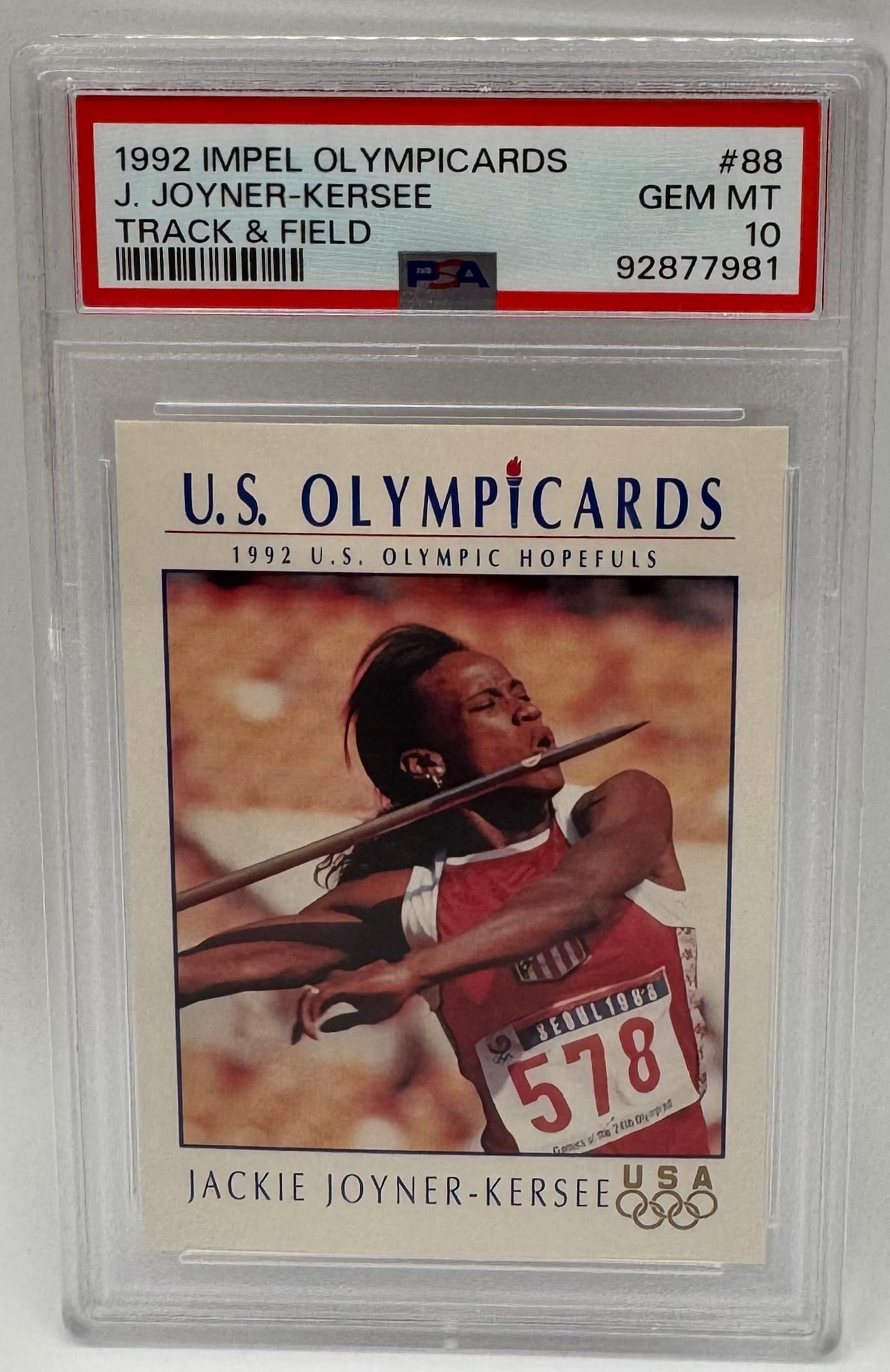 1992 Impel Olympicards J. Joyner-Kersee #88 - PSA 10 GEM MT (1 of 2)