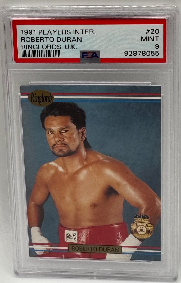 1992 Impel Olympicards Katrina McClain #22 - PSA 10 GEM MT: A classic 1991 Players International "Ringlords" card (U.K. Edition) featuring boxing legend Roberto Duran. Graded MINT 9 by PSA. A must-have for boxing historians and fans of "Manos de Piedra."•