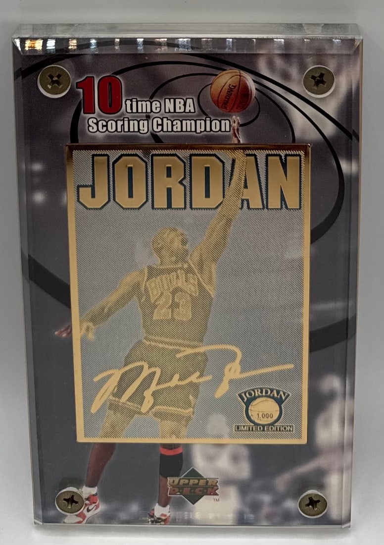Michael Jordan Upper Deck 10-Time Scoring Champ Acrylic Display (1 of 2)