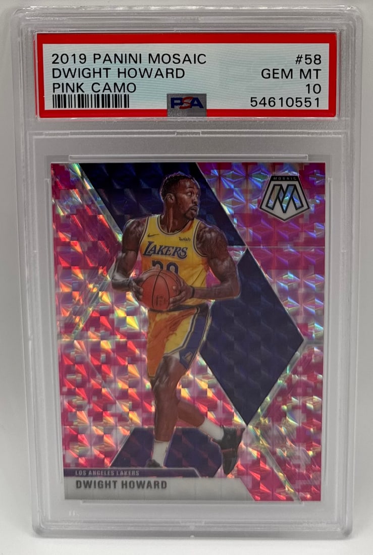2019 Panini Mosaic Dwight Howard #58 Pink Camo Prizm - PSA 10 (1 of 2)