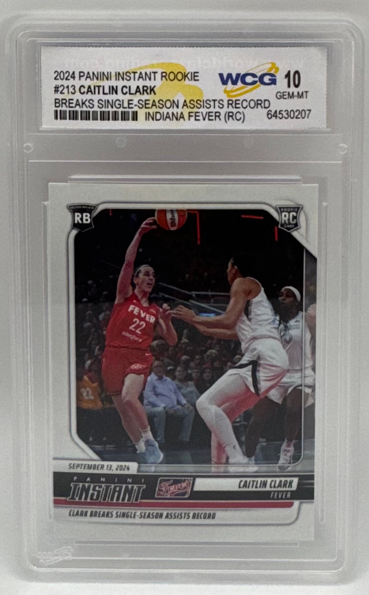 2024 Panini Instant Caitlin Clark Rookie Assists Record - WCG 10 GEM-MT (1 of 2)