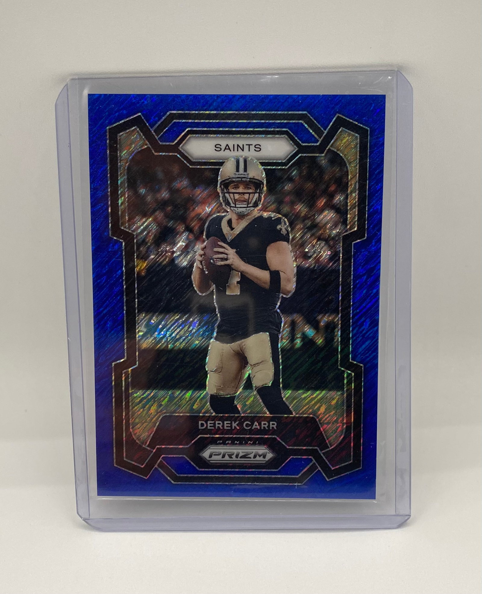 Derek Carr New Orleans Saints Panini Prizm Blue Wave Prizm Parallel /25 (1 of 2)