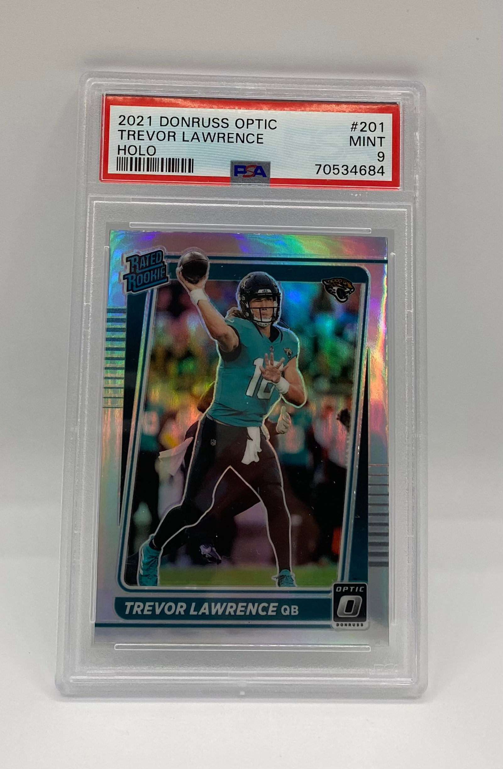 2021 Donruss Optic Trevor Lawrence Rated Rookie Holo Prizm (1 of 2)