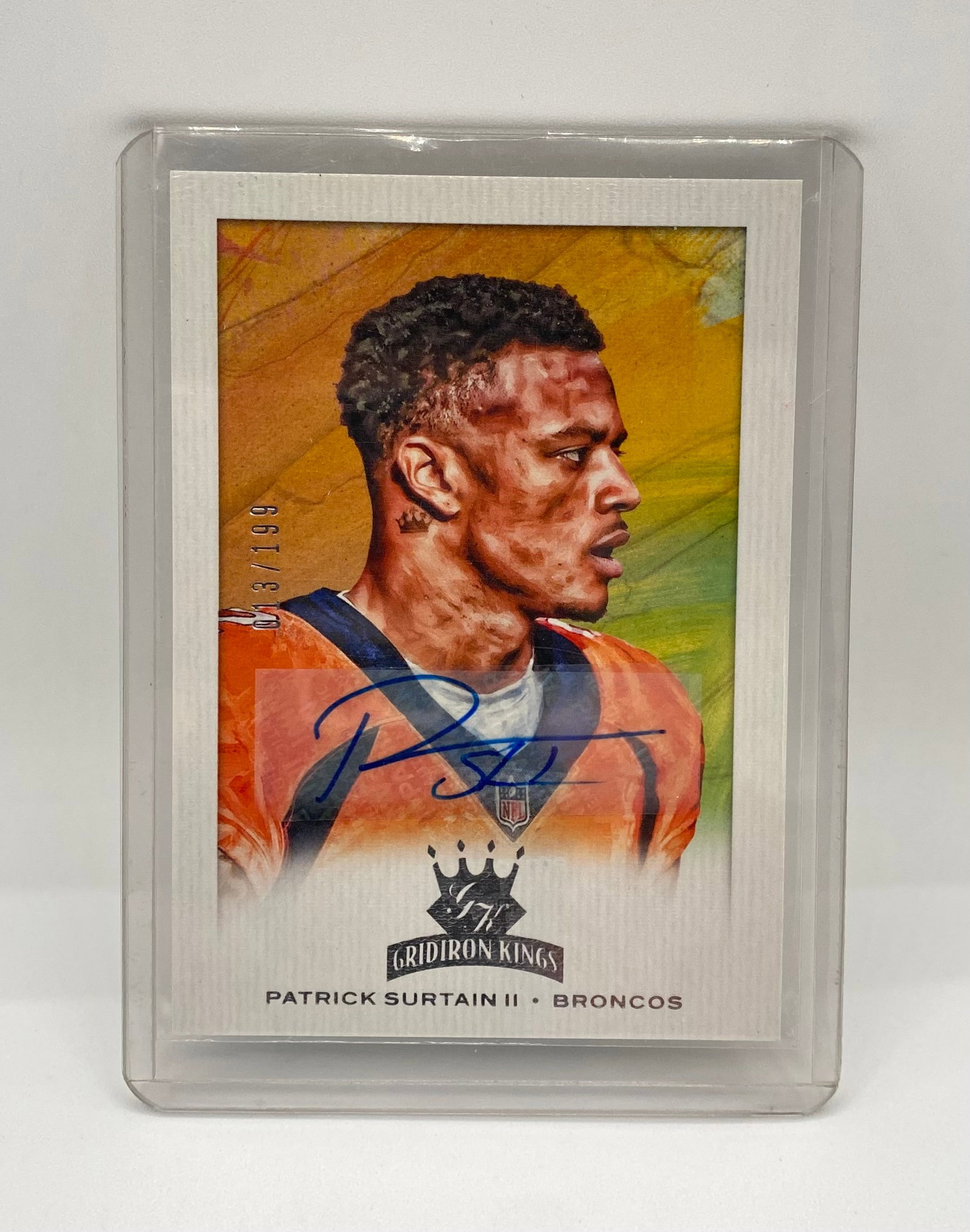 2021 Panini Gridiron Kings Patrick Surtain II Rookie Autograph - Numbered 013/199 (1 of 2)
