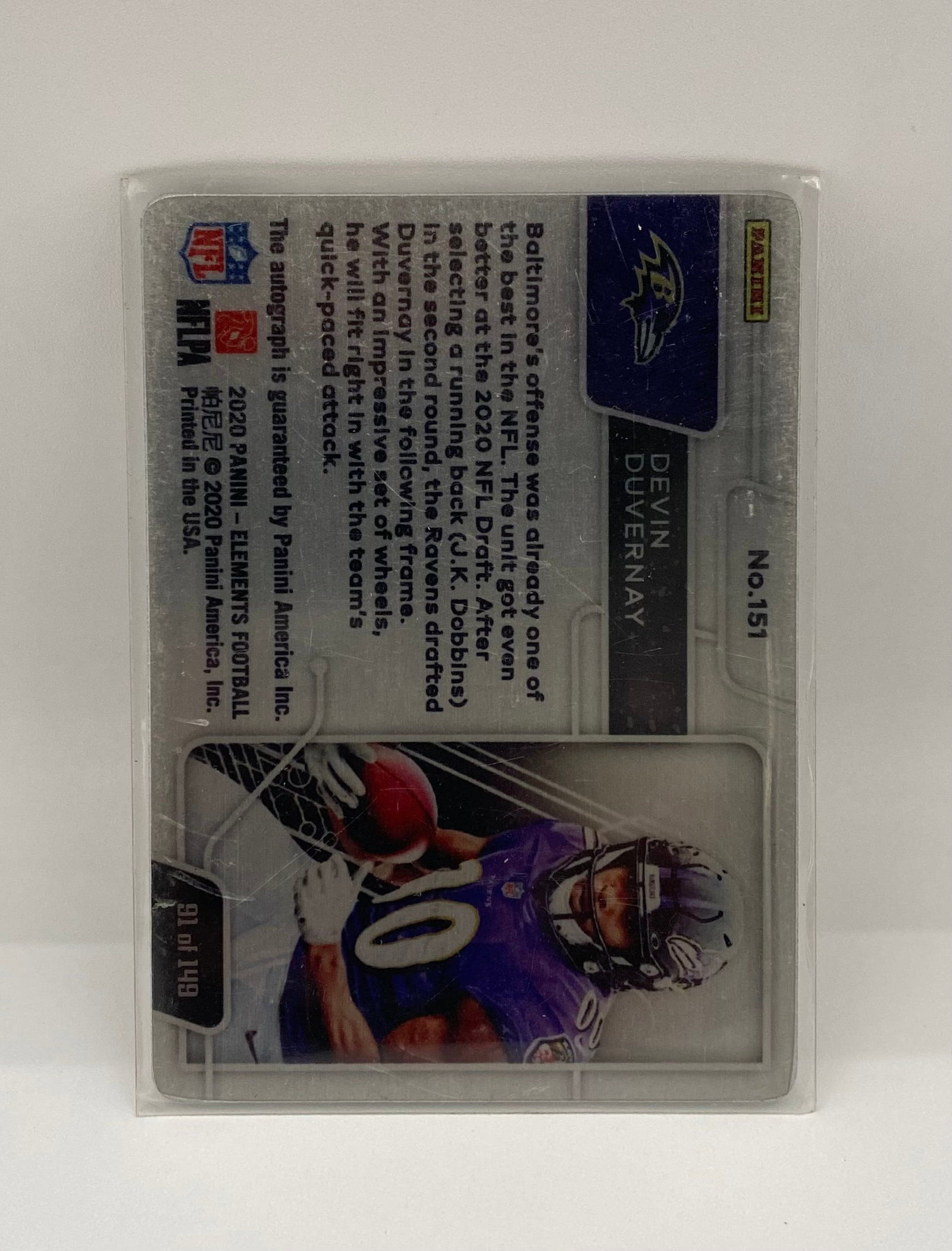 2017 2020 Panini Elements Devin Duvernay Rookie Steel On-Card Auto (1 of 1)