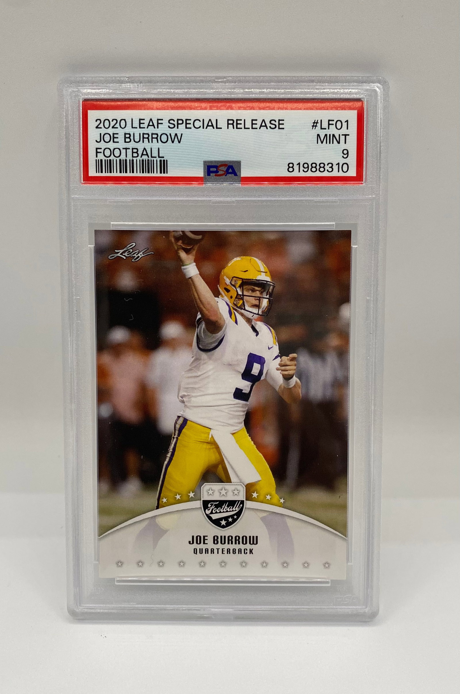 2020 Leaf Special Release Joe Burrow Rookie Card (1 of 2)
