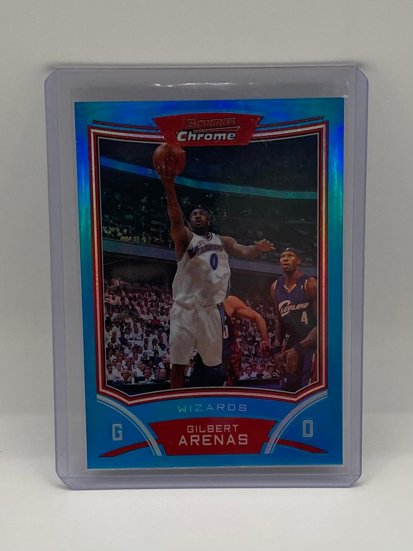 Gilbert Arenas Bowman Chrome Blue Refractor Parallel Basketball Card /99 (1 of 2)