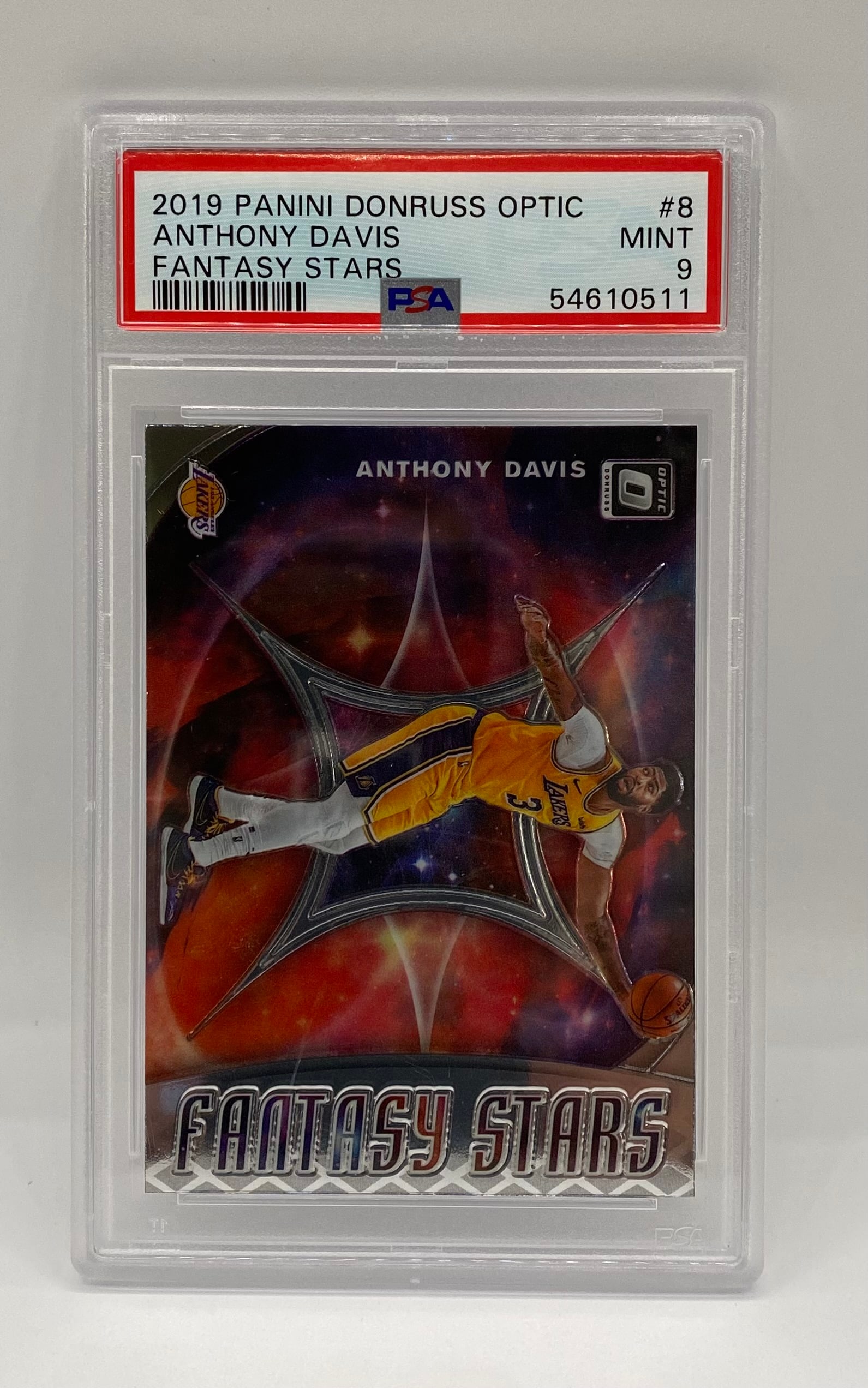 2019 Panini Donruss Optic Anthony Davis Fantasy Stars PSA 9 Mint Lakers (1 of 2)