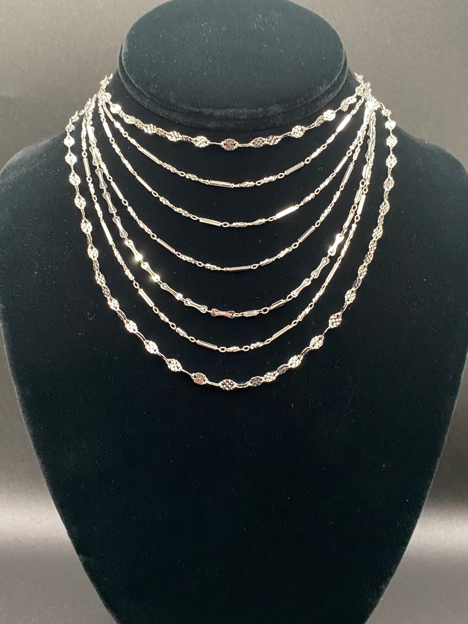 Elegant Multi-Strand 925 Silver Layered Necklace Collection (1 of 2)