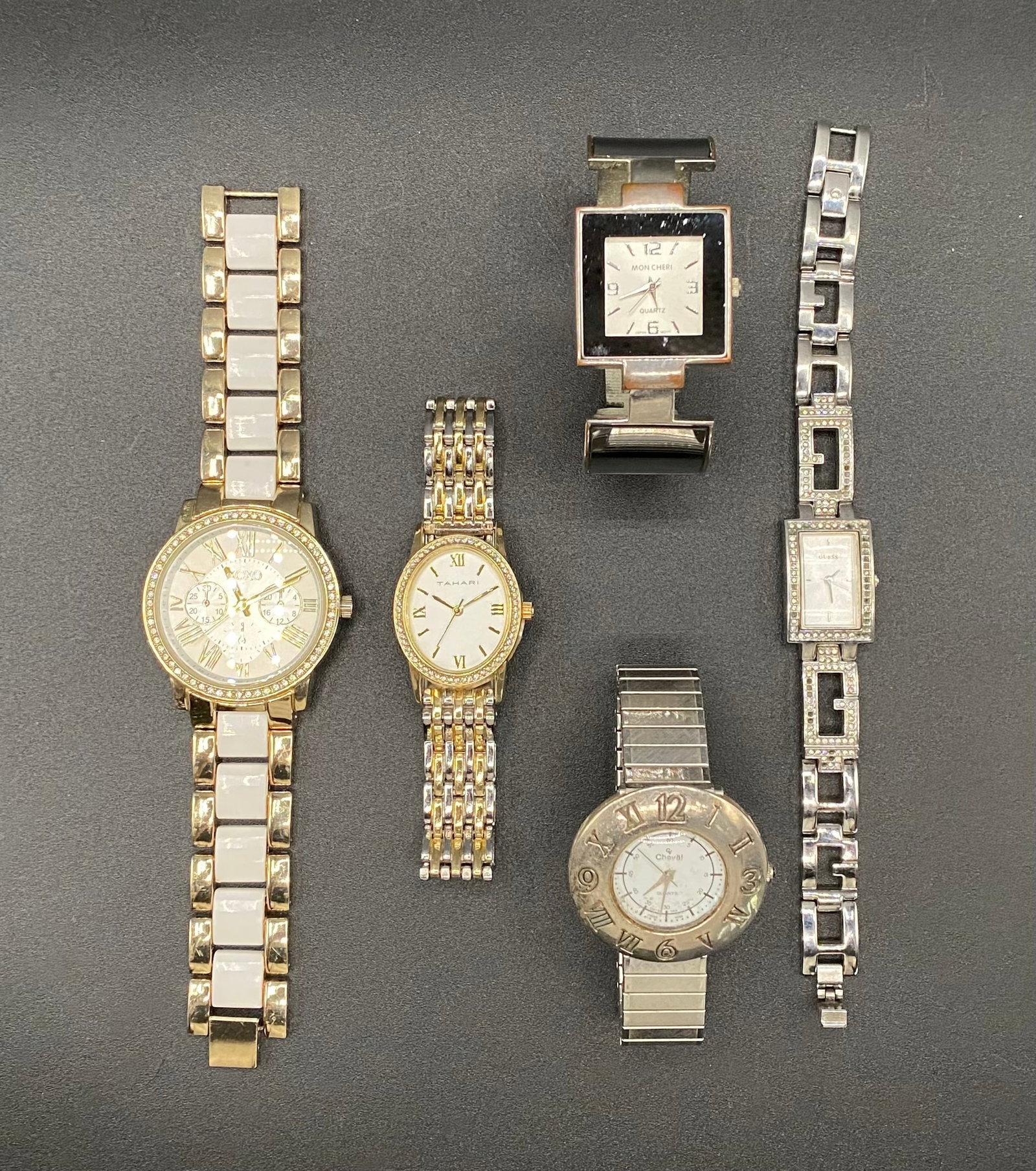 Designer Fashion Watch Estate Lot - Set of 5 - XOXO, Tahari, Guess & More (1 of 1)
