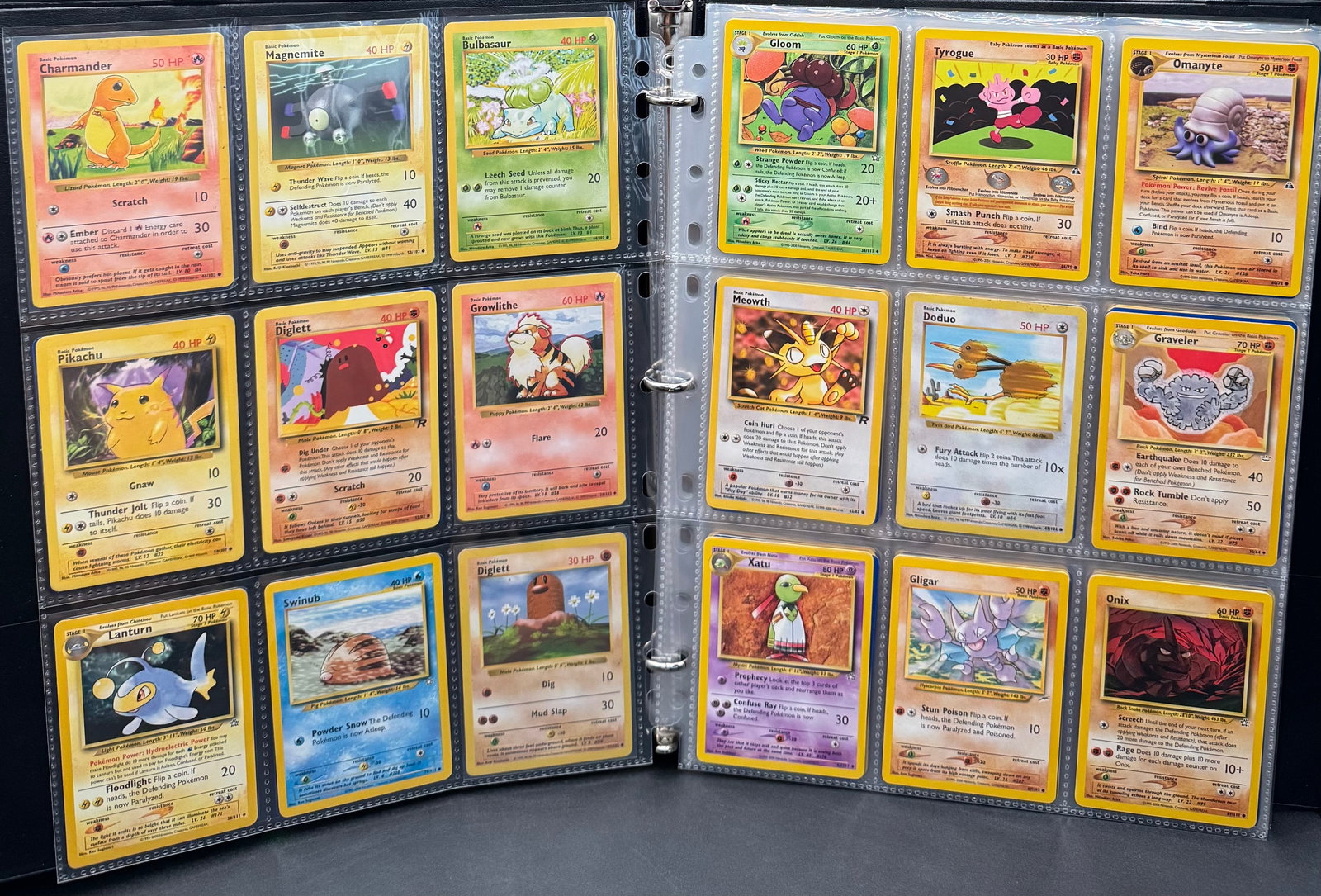 Vintage Pokémon Card Collection Binder 200+ Cards - Base Set, Jungle, Fossil, Team Rocket & Gym Her (1 of 5)