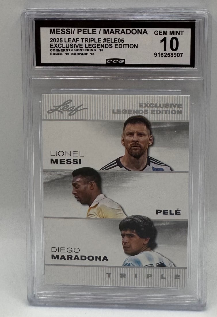 2025 Triple Lionel Messi, Pele & Diego Maradona Exclusive Legends (1 of 2)