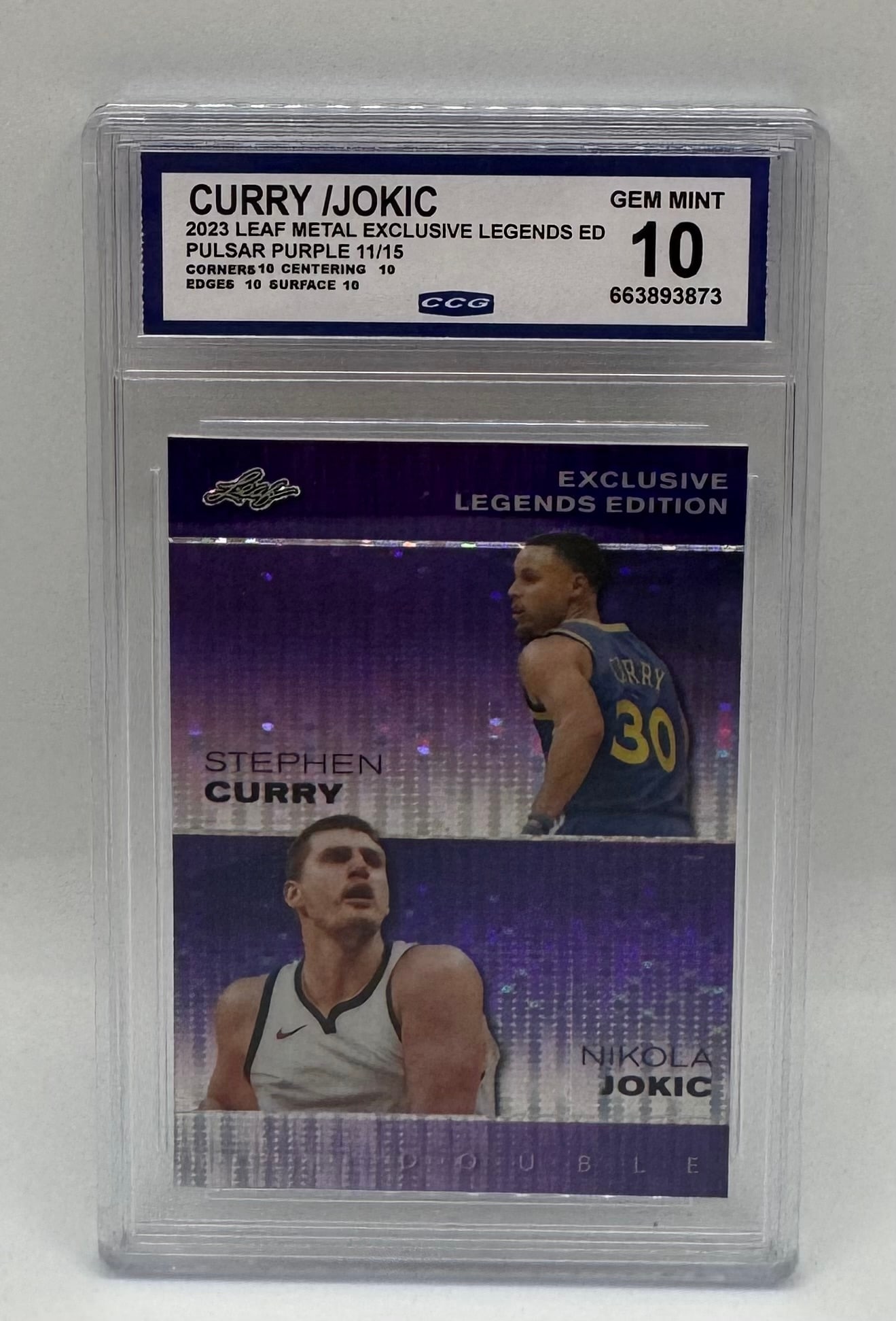 2023 Pulsar Purple Stephen Curry / Nikola Jokic #11/15 (1 of 2)