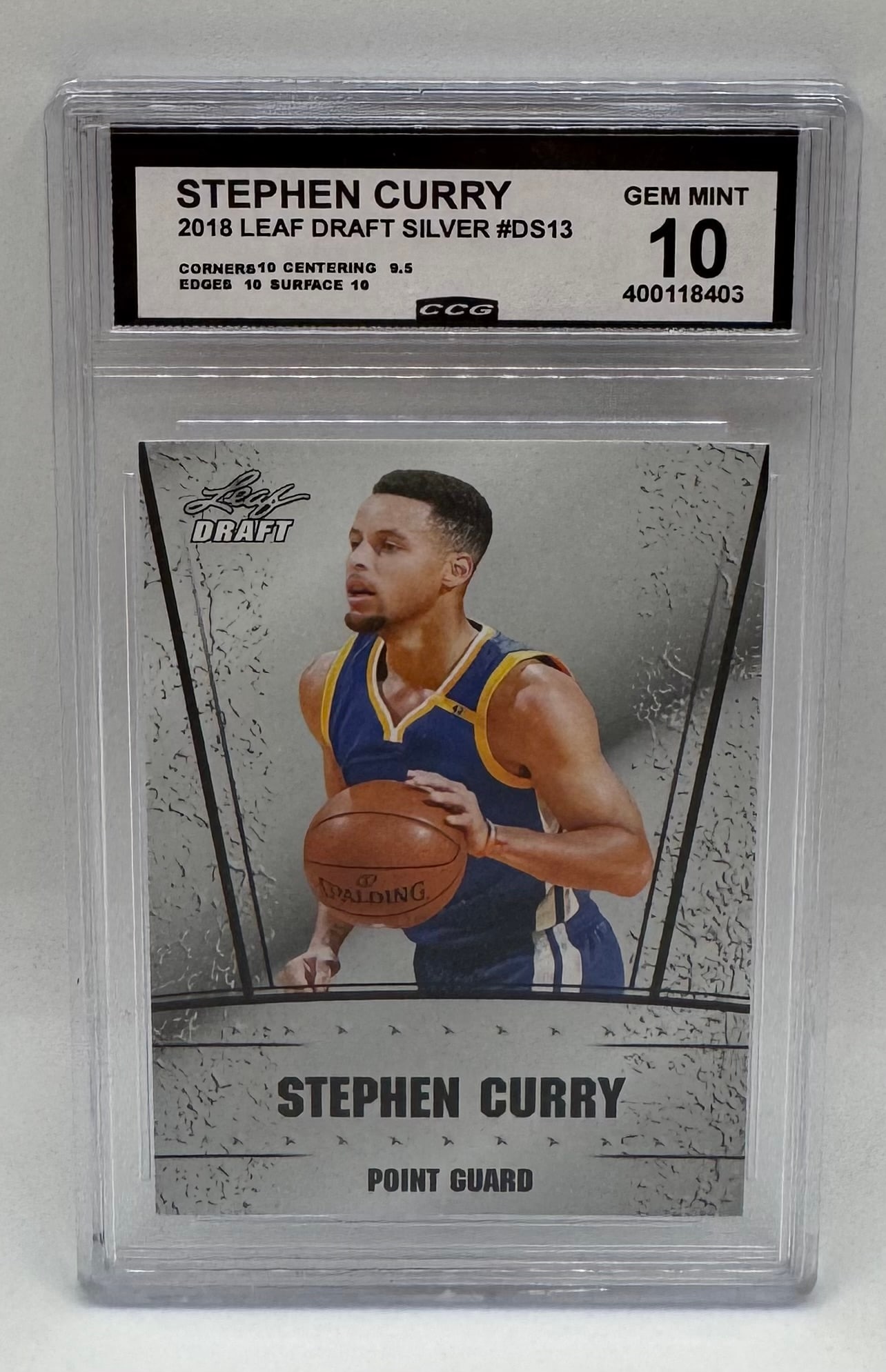 2018 Leaf Draft Silver Stephen Curry CCG Gem Mint 10 (1 of 2)