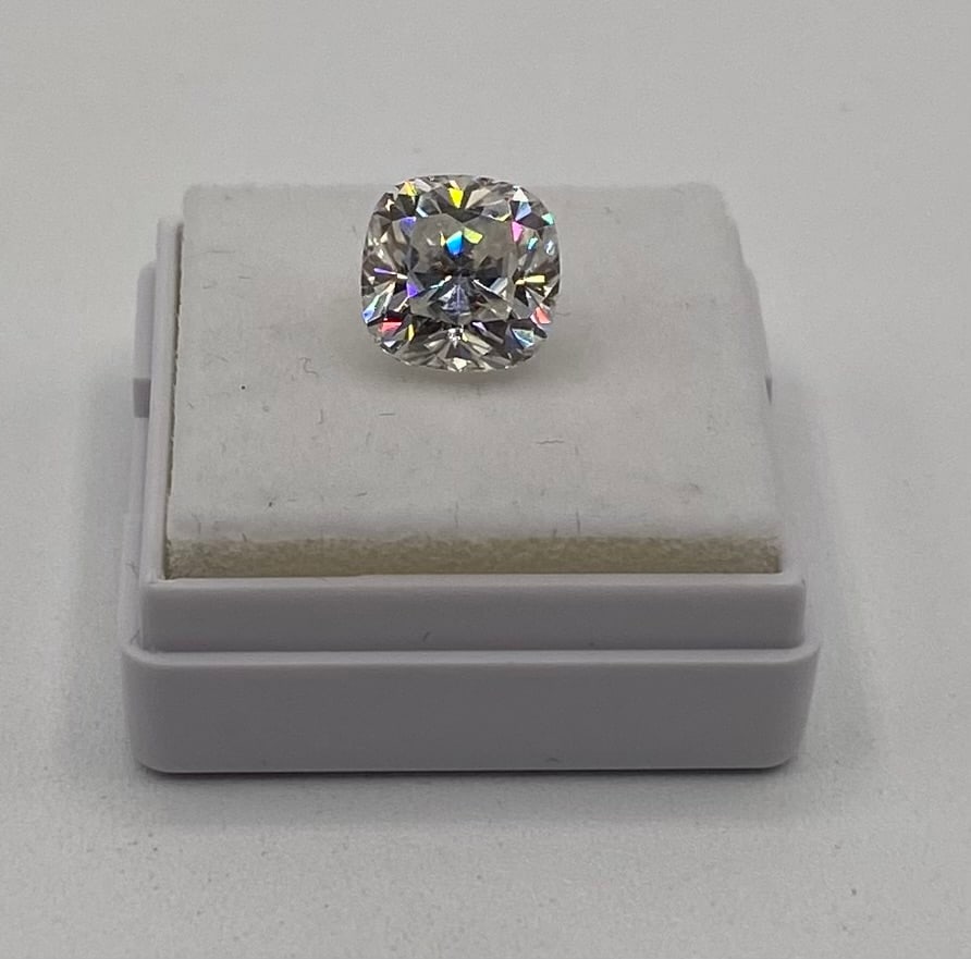 Cushion Modified Brilliant Moissanite - Diamond Tester Positive (1 of 1)
