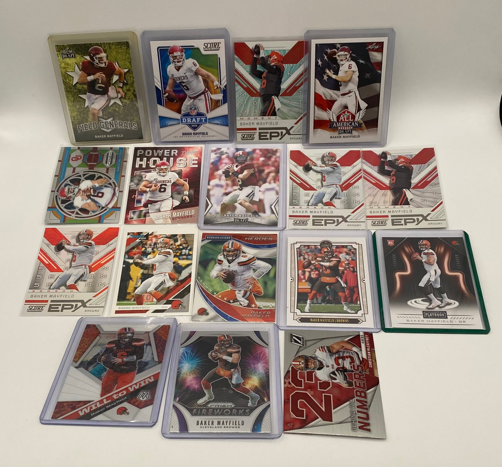 Baker Mayfield Large Rookie & Insert Collection - (16) Cards - Browns/Sooners (1 of 2)