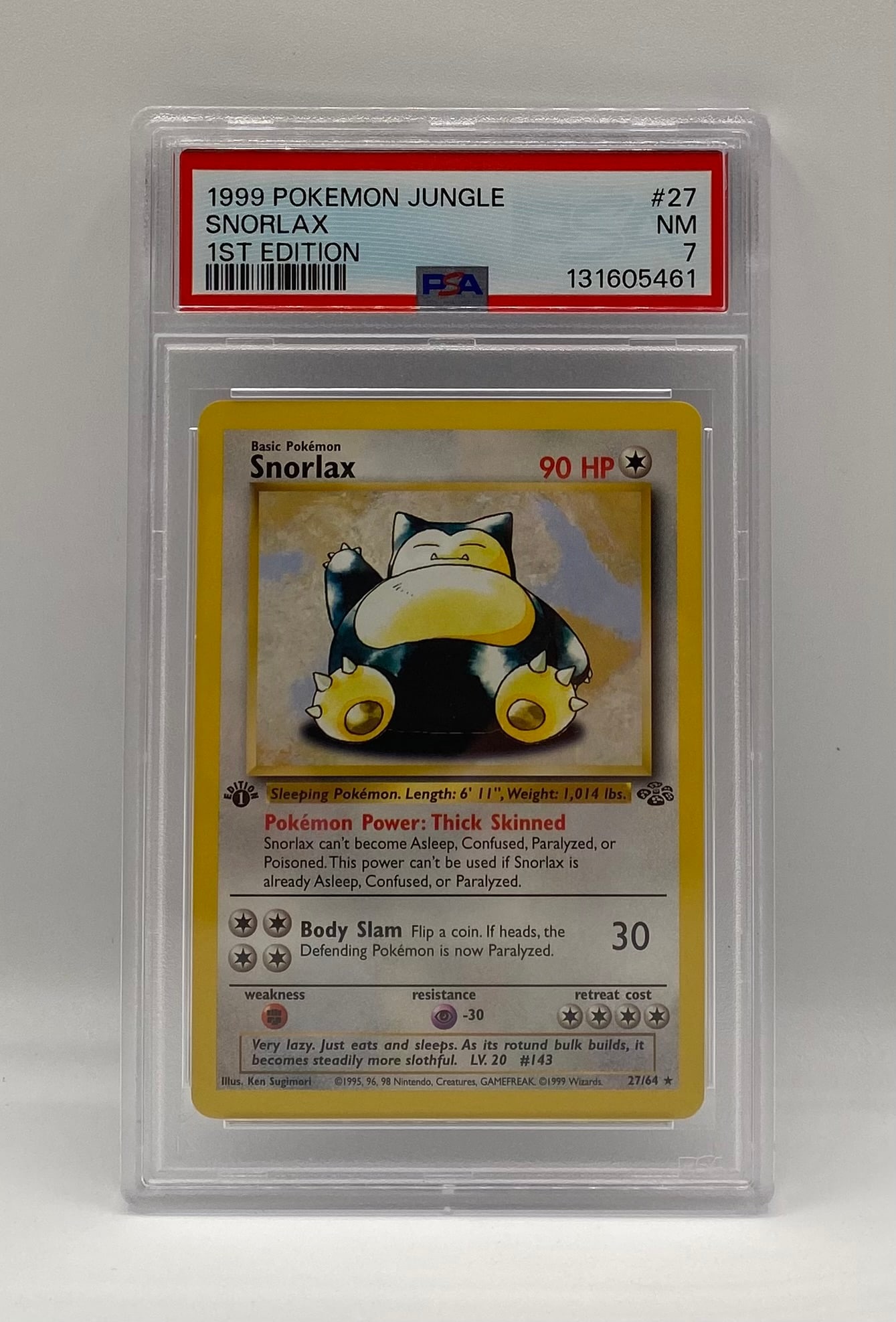 1999 Pokemon Snorlax 1st Edition Card (1 of 2)
