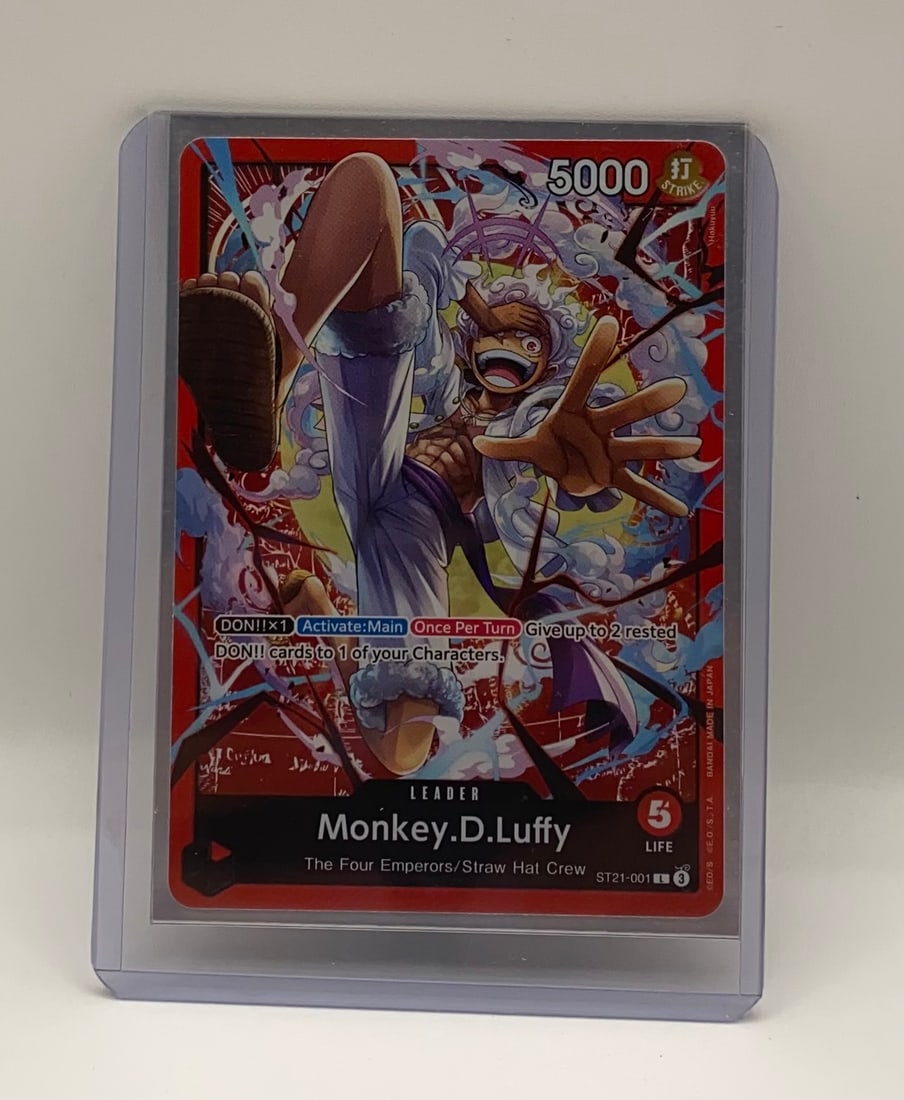 One Piece TCG Monkey D. Luffy Leader Card Foil Straw Hat (1 of 1)