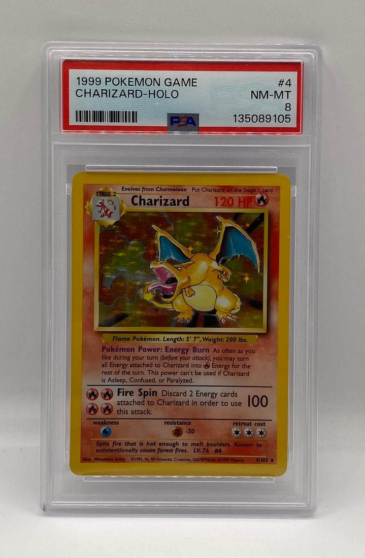 1999 Pokemon Charizard Holo PSA 8 (1 of 2)