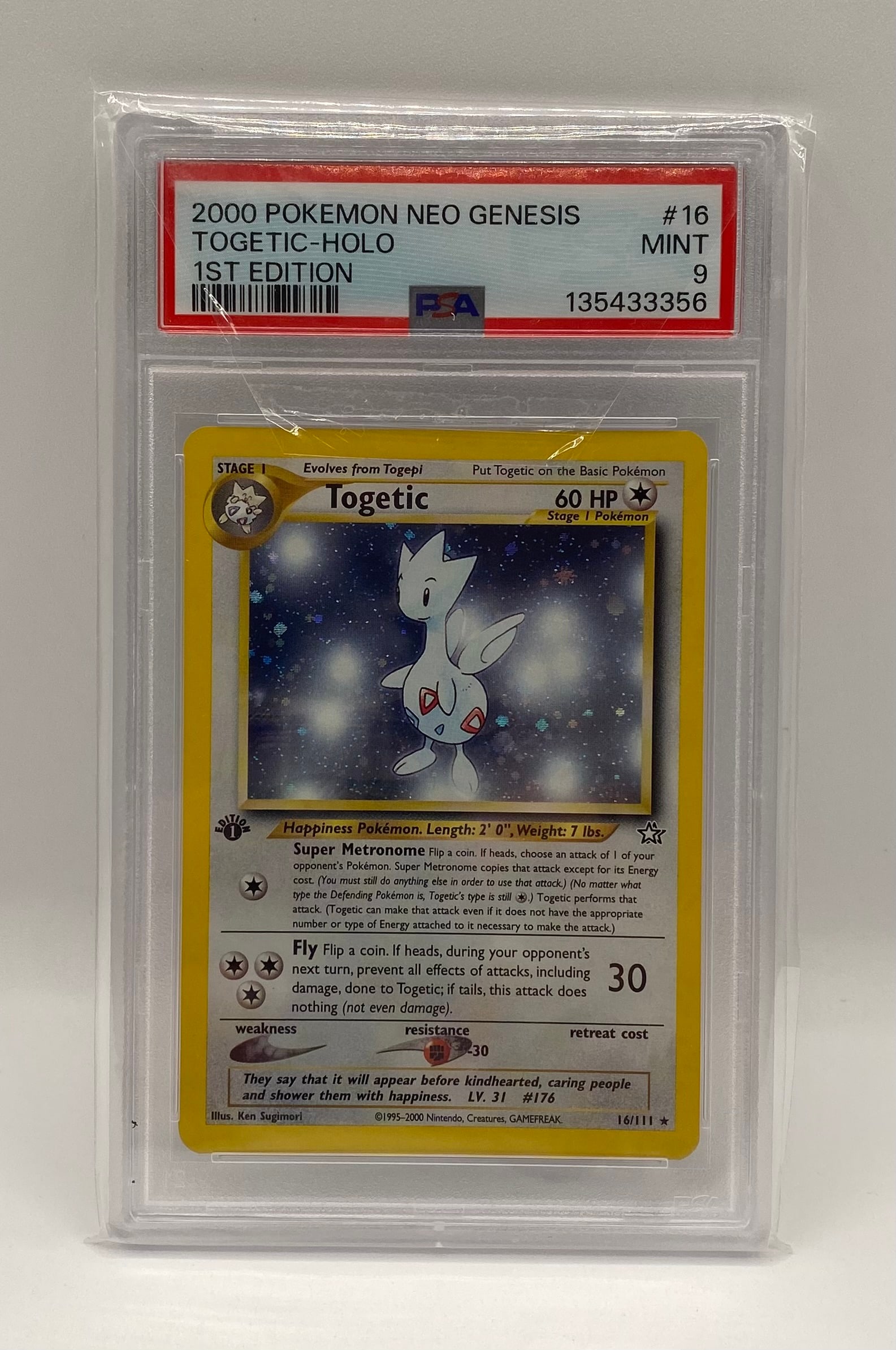 2000 Pokemon 1st Edition Togetic Holo Card (1 of 2)