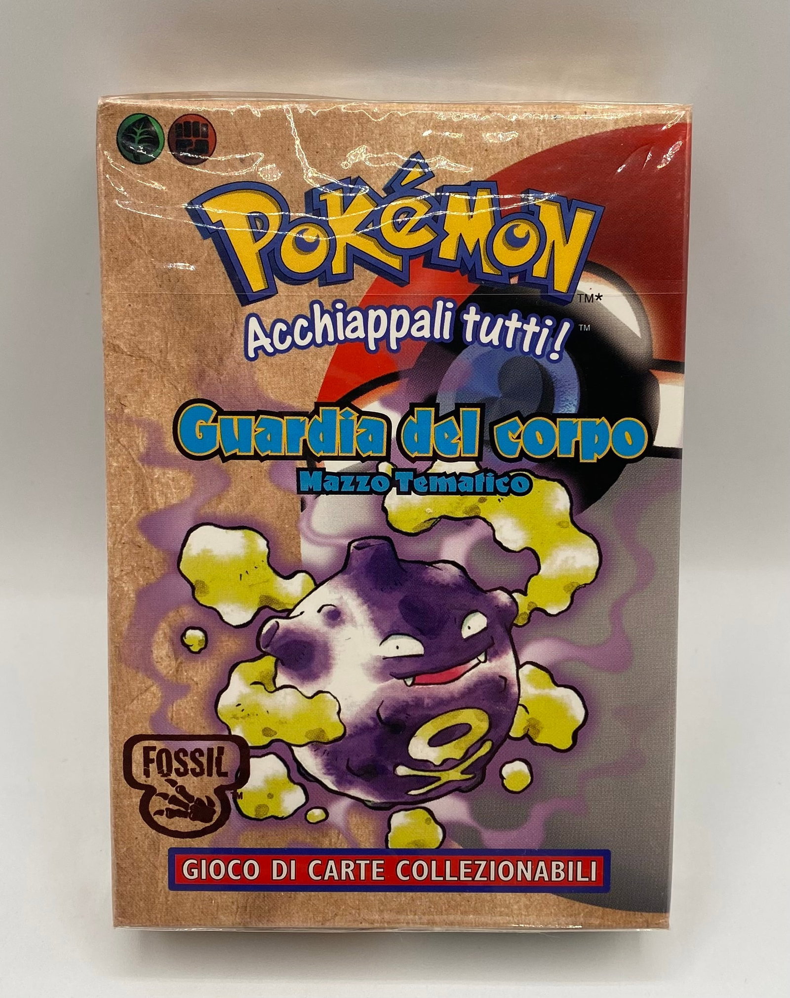 Sealed 2000 Rare Italian Pokemon Body Guard Theme Deck: Sealed 2000 Pokémon Rare Italy "Guardia del corpo" ( Bodyguard ) Theme Deck Box