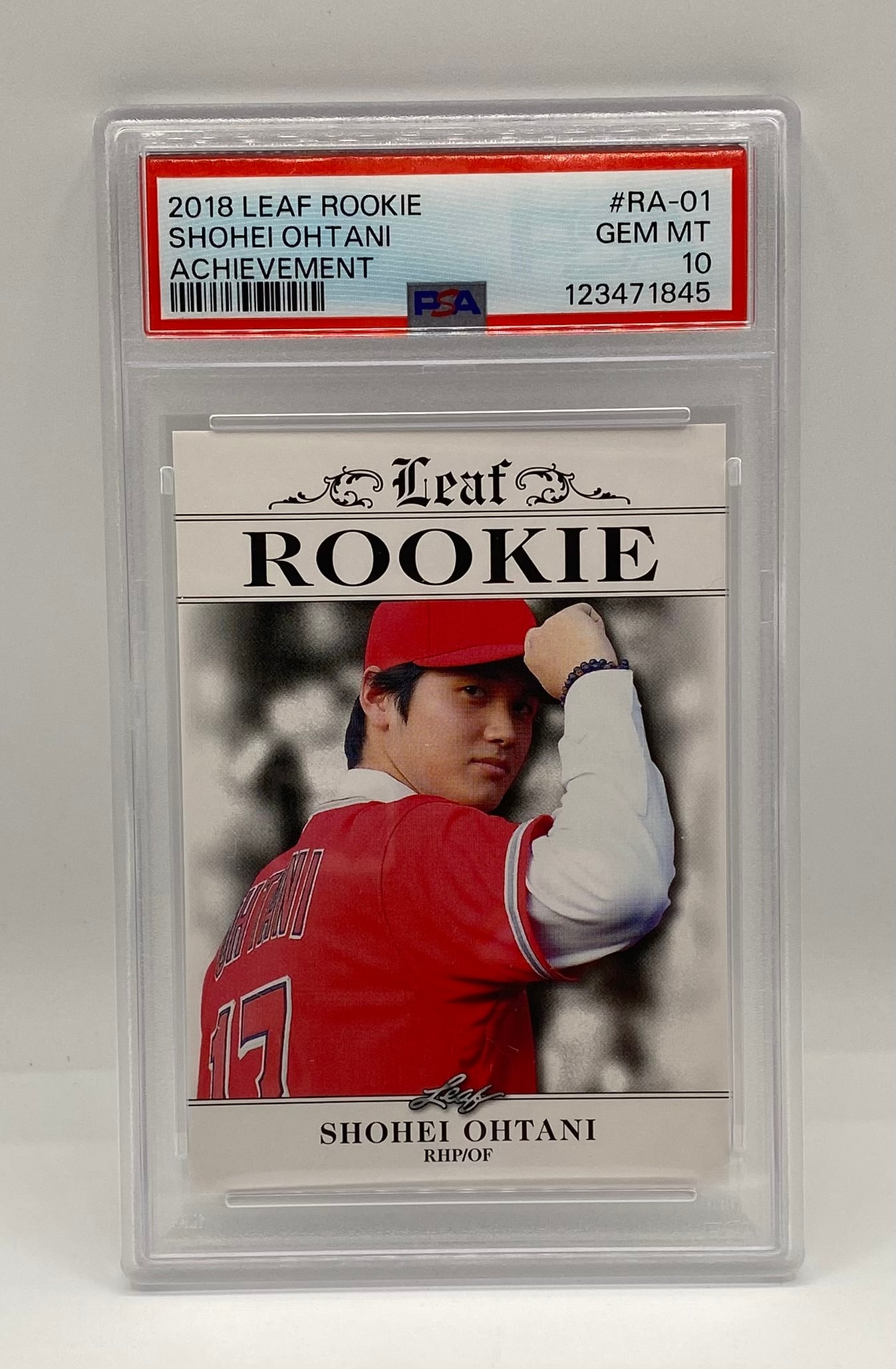2018 Leaf Rookie Shohei Ohtani Achievement: 2018 Leaf Rookie Shohei Ohtani Achievement PSA 10