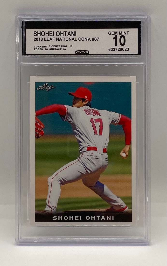 Shohei Ohtani Convention Rookie: 2018 Leaf National Convention Shohei Ohtani #37 CCG Gem Mint 10 Rookie Card