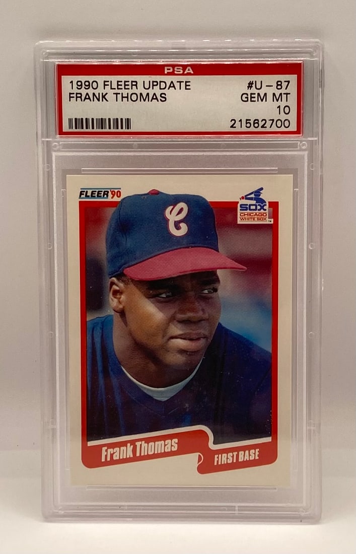 Frank Thomas Rookie: 1990 Fleer Update Frank Thomas Rookie Card #U-87 PSA Gem Mint 10 - Chicago White Sox