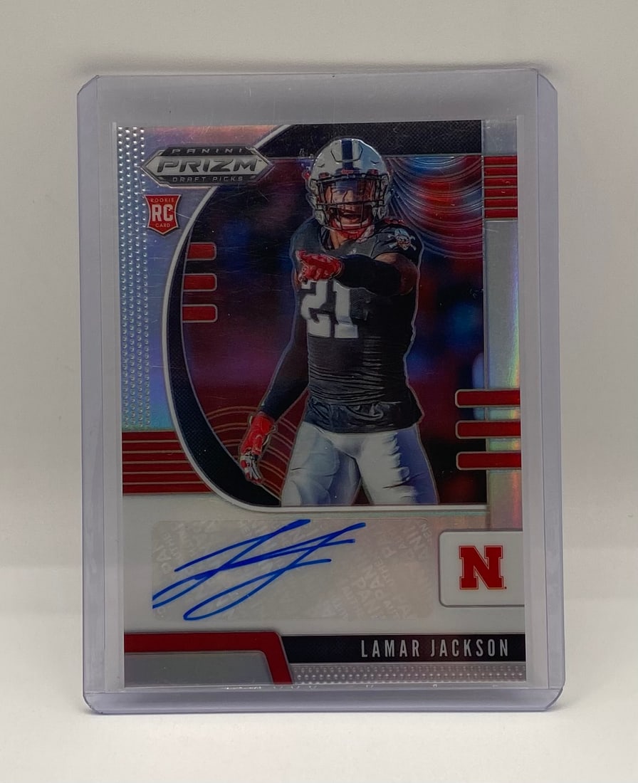 Lamar Jackson Signed Autographed Rookie Card (1 of 1)