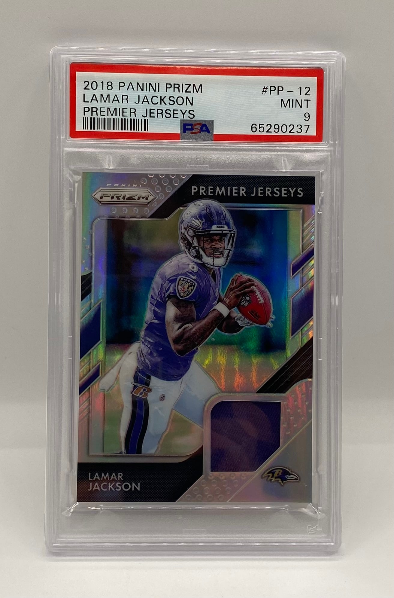2018 Panini Prizm Lamar Jackson Premier Jerseys: 2018 Panini Prizm Lamar Jackson Premier Jerseys PSA 9 Mint