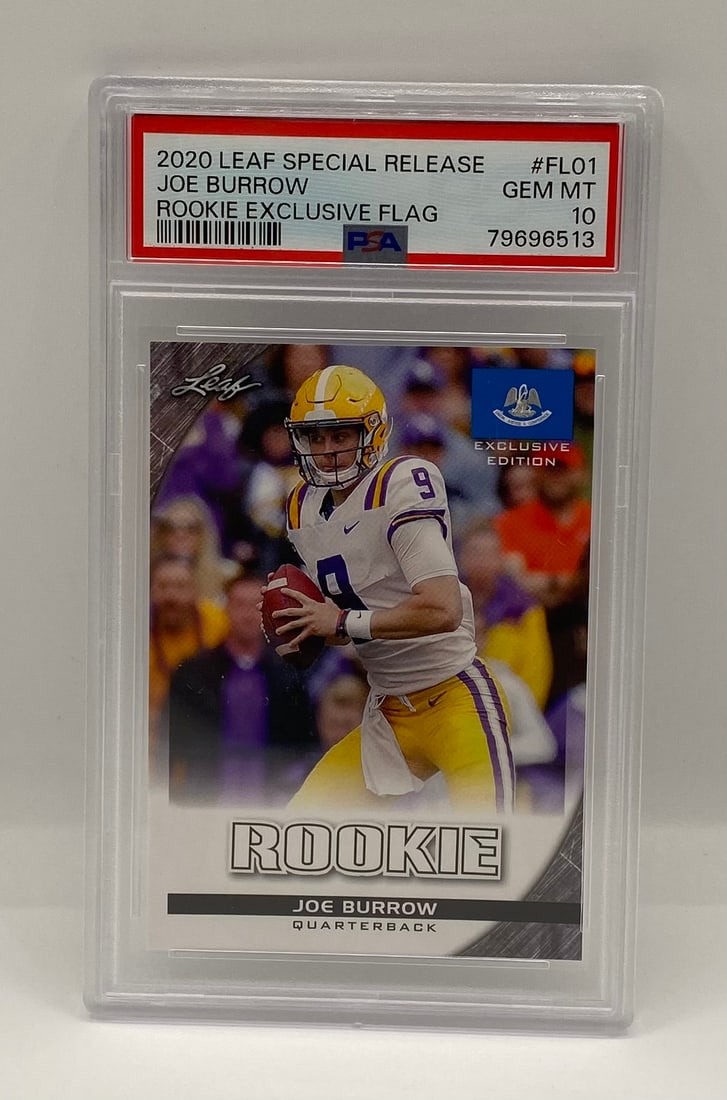 2020 Leaf Special Release Joe Burrow Rookie Exclusive Flag PSA 10 (1 of 2)