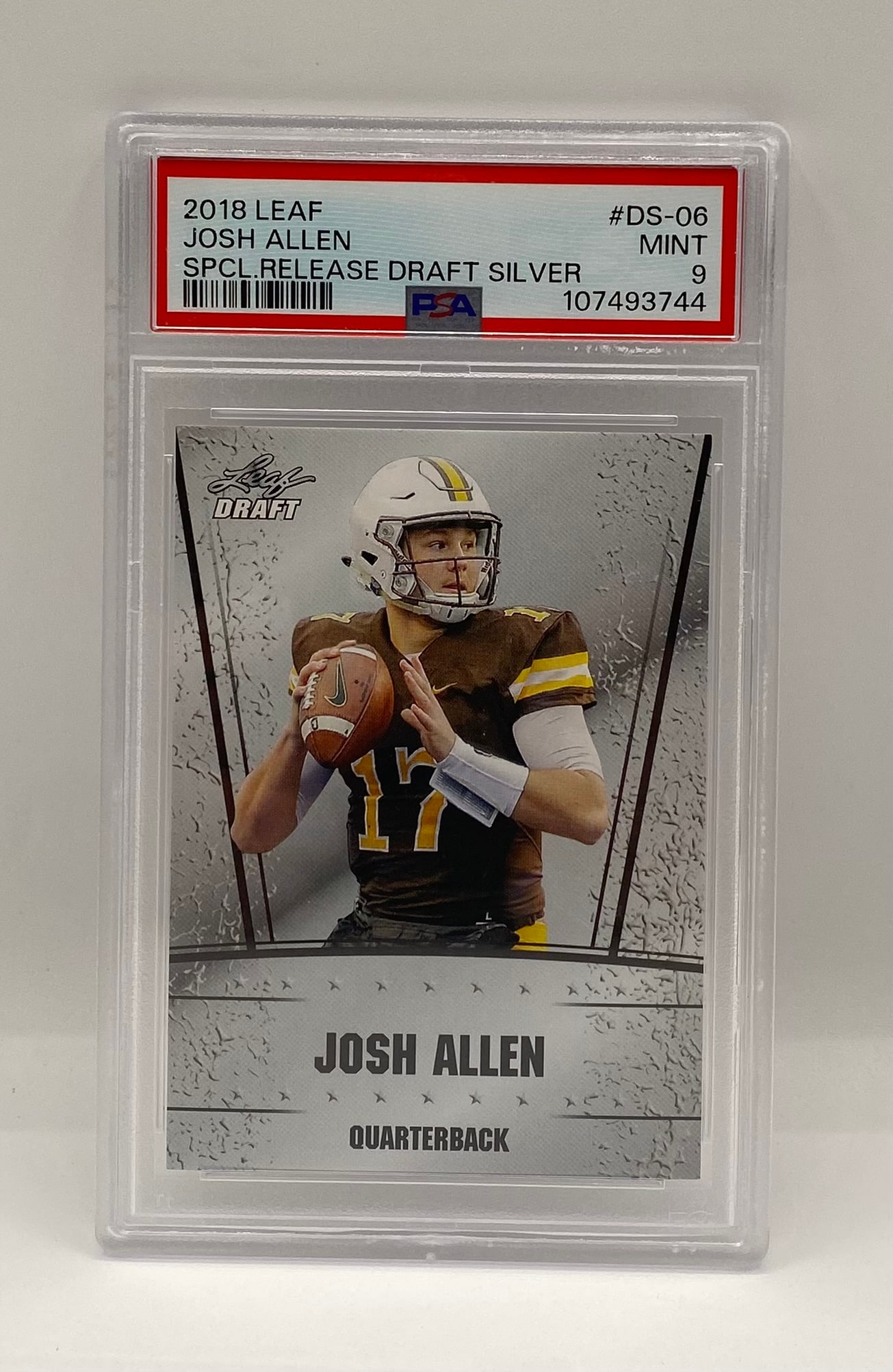 2018 Leaf Draft Josh Allen Special Release Silver Rookie (1 of 2)