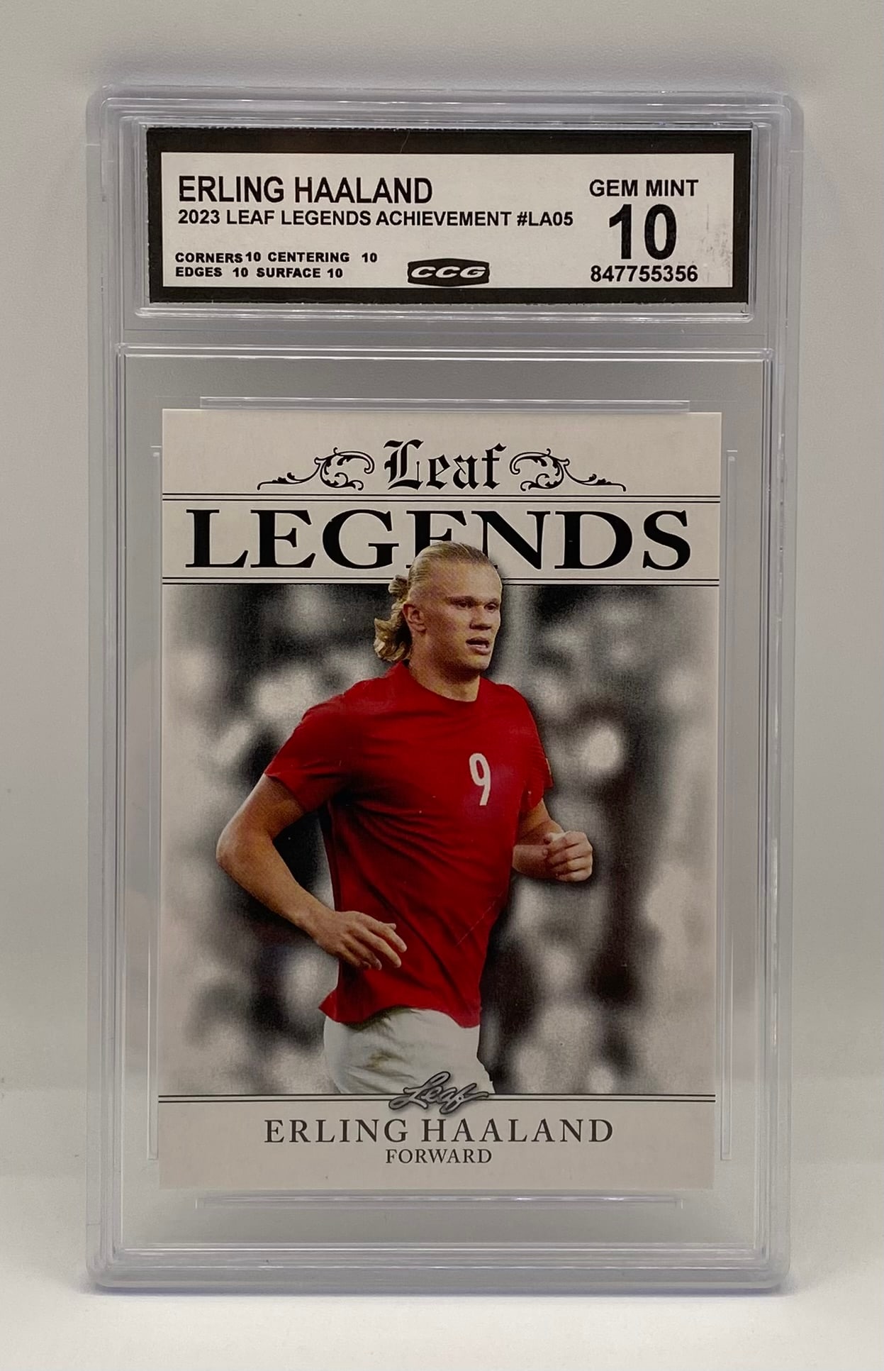 2023 Leaf Legends Achievement Erling Haaland Card (1 of 2)
