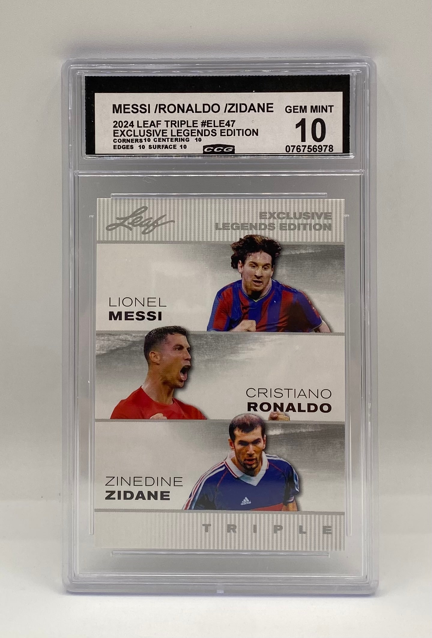 Lionel Messi, Cristiano Ronaldo& Zidane Card (1 of 2)