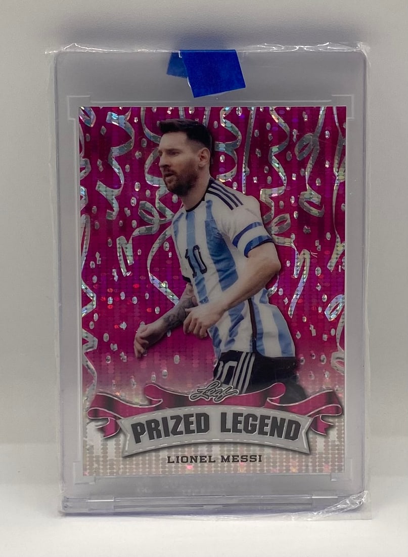 Lionel Messi Leaf Prized Legend Pink Refractor Laser Foil Card /10 (1 of 2)