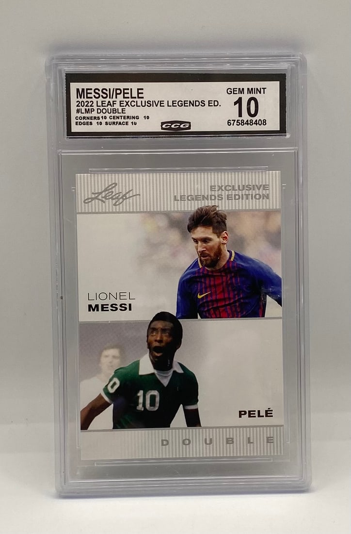 2022 Leaf Exclusive Legends Lionel Messi / Pelé Dual Card (1 of 2)