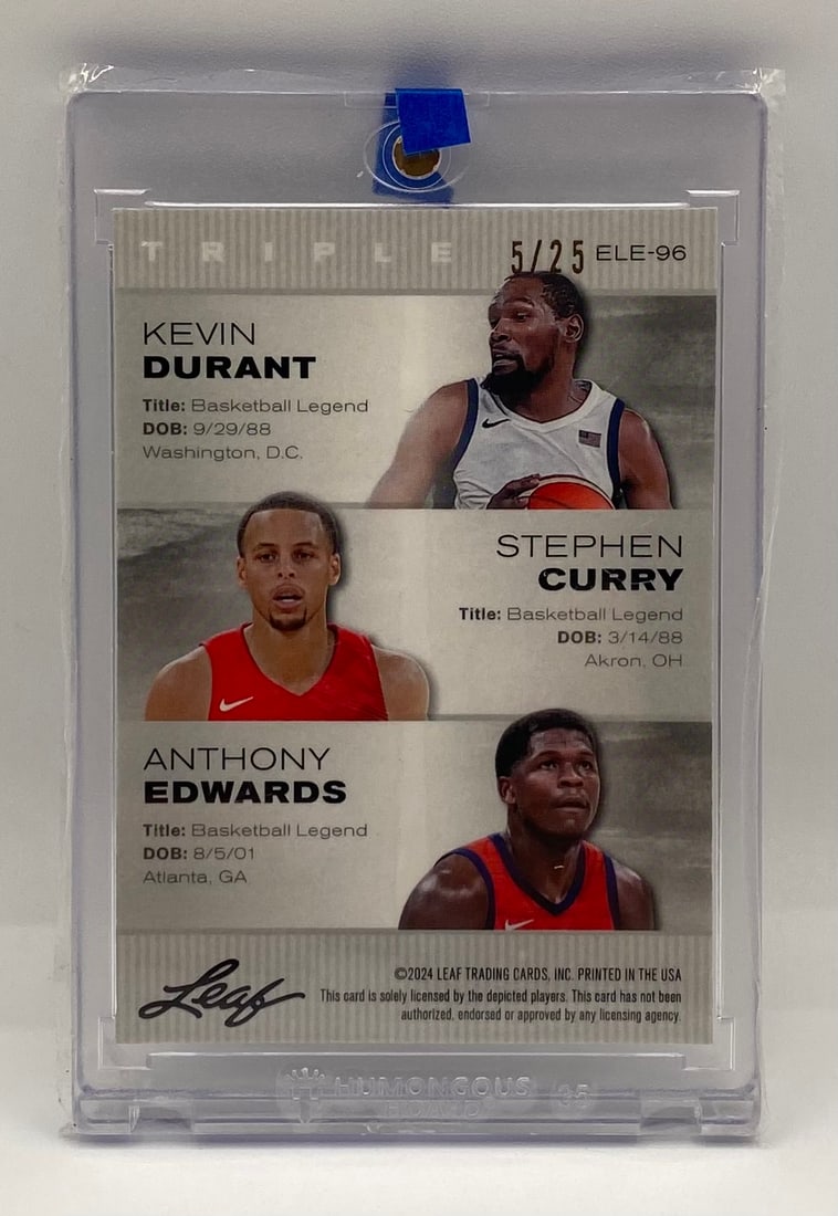 Stephen Curry / Kevin Durant / Anthony Edwards /25 - 2