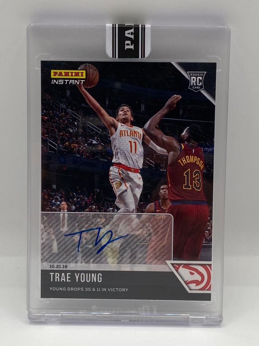 2018 Panini Instant Trae Young Signed Rookie Card 1/1: 2018 Panini Instant Trae Young Signed Rookie Card One Of One 1/1