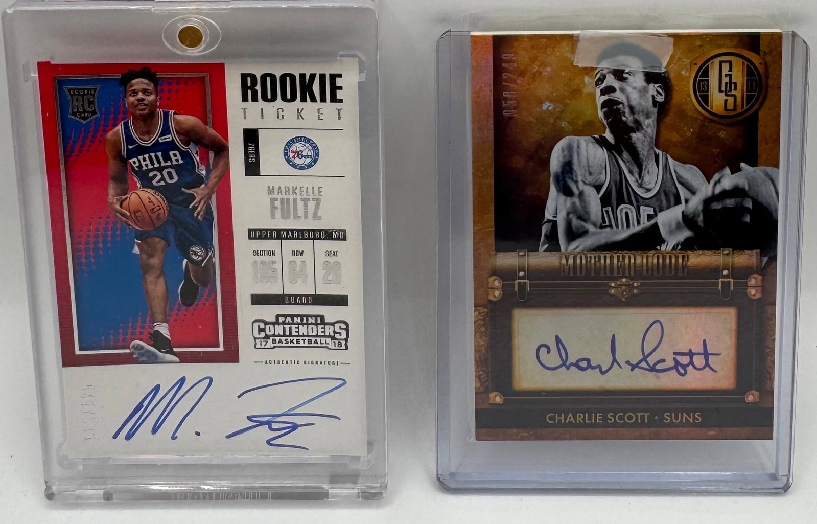 Charlie Scott Auto & Markelle Fultz Auto Rookie Cards (1 of 2)