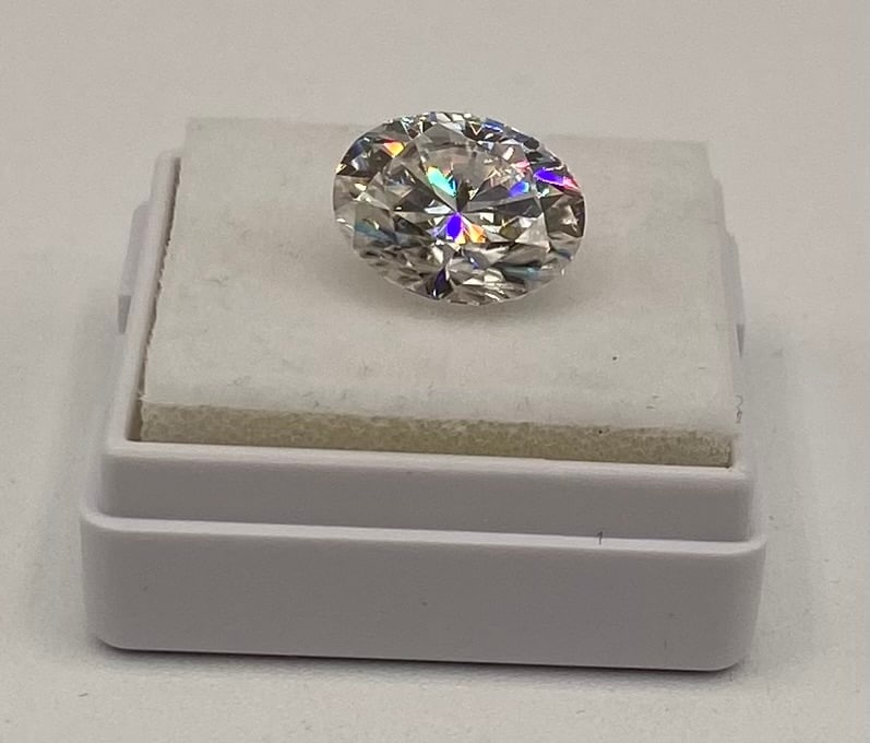 10 Carat Oval Shape VVS Moissanite Loose Stone w/ Cert (1 of 1)