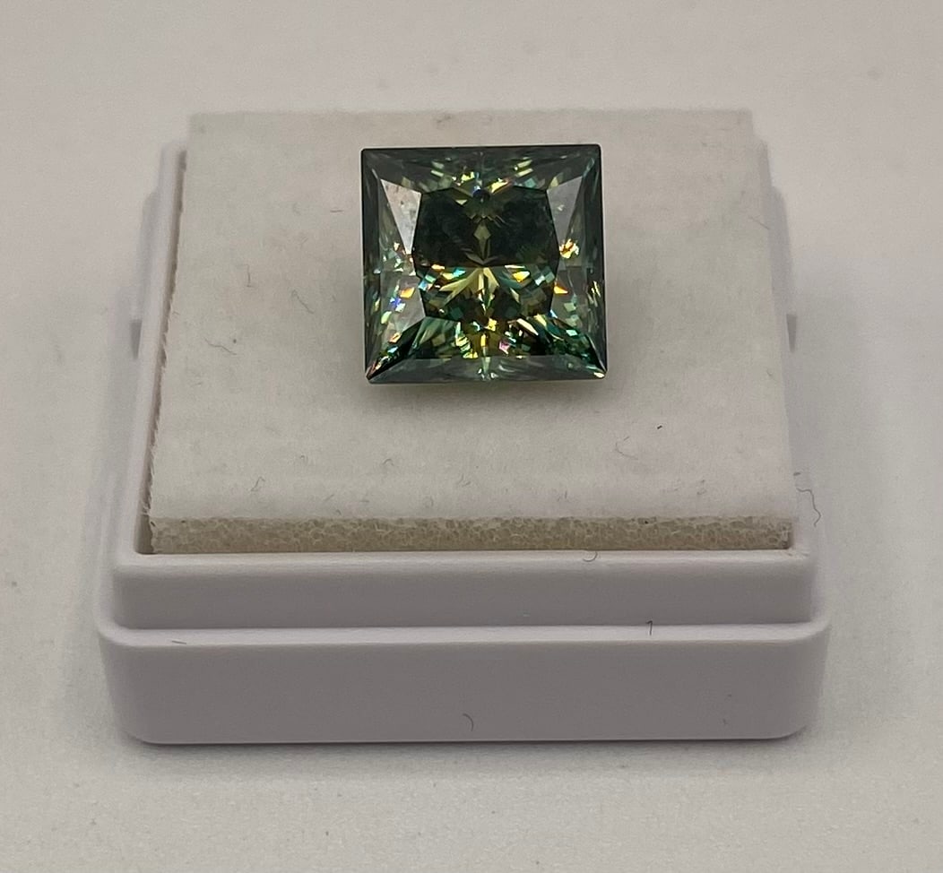 4 Carat Princess Cut VVS Moissanite Loose Stone w/ Cert (1 of 1)